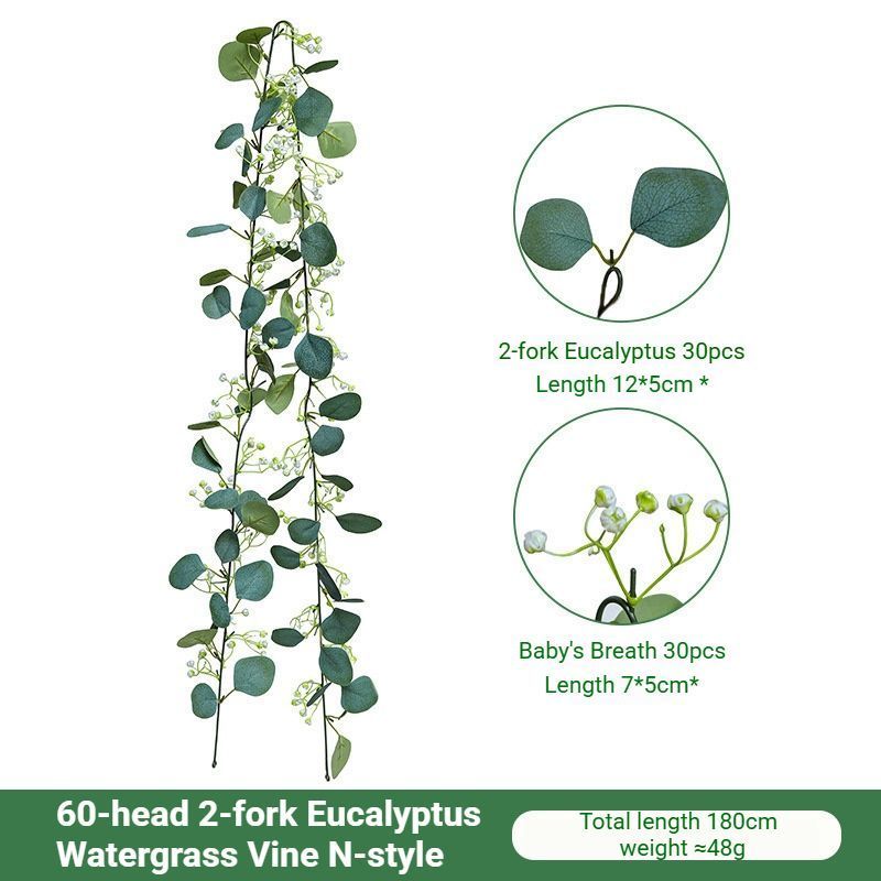 Eucalyptus Aquatic Vine - 60 Heads 2 Forks - N - Image 1