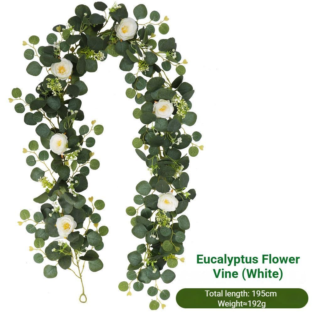 Eucalyptus with Flowers - 72 Heads-white - Image 1