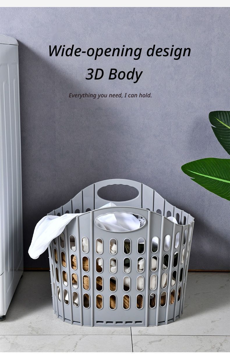 Fold the dirty clothes basket-large blue - Image 2