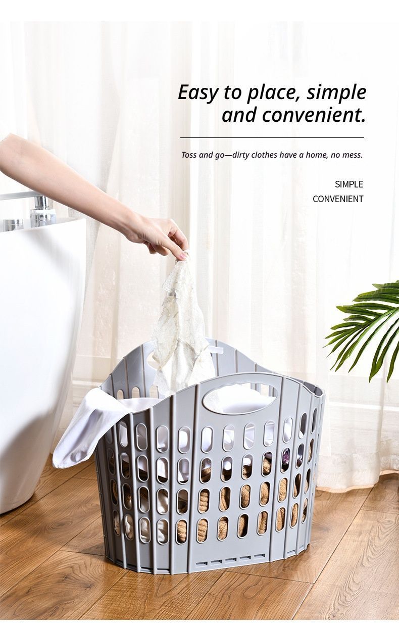 Fold the dirty clothes basket-large pink - Image 6
