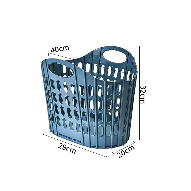 Fold the dirty clothes basket-small blue - Image 1