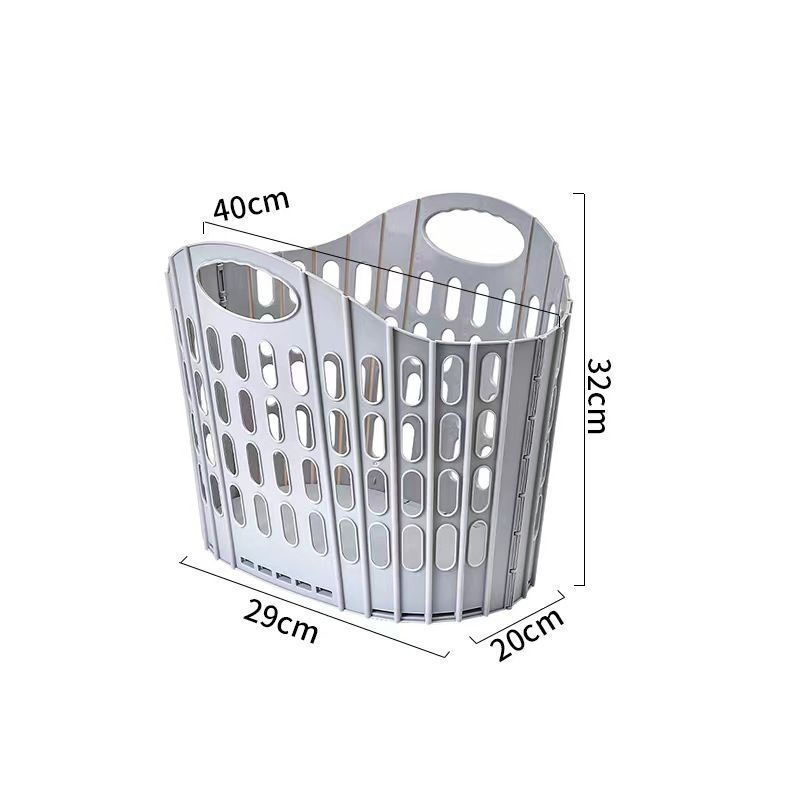 Fold the dirty clothes basket-small gray - Image 1