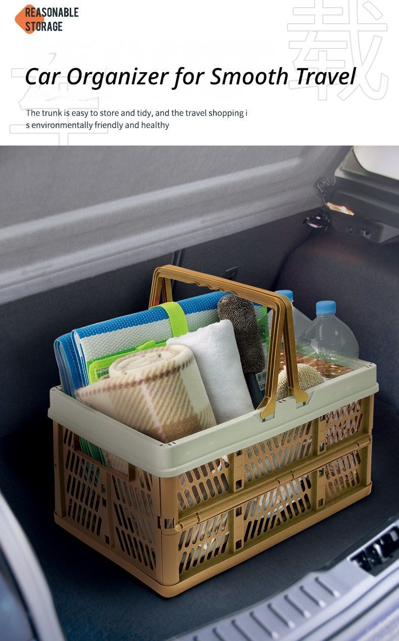 Folding picnic basket-Blue with Gray - Image 6