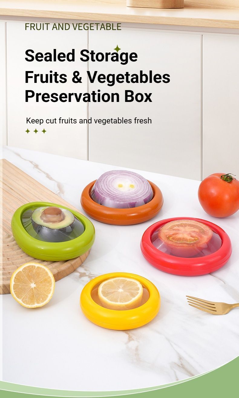 Fruit and vegetable preservation box-Set of Four-Silicone - Image 5