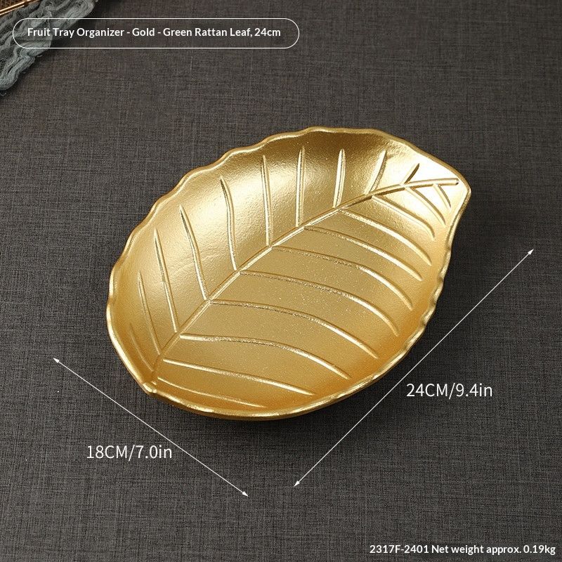 2317F-2501-Gold--VeinedLeaf25cm - Image 7
