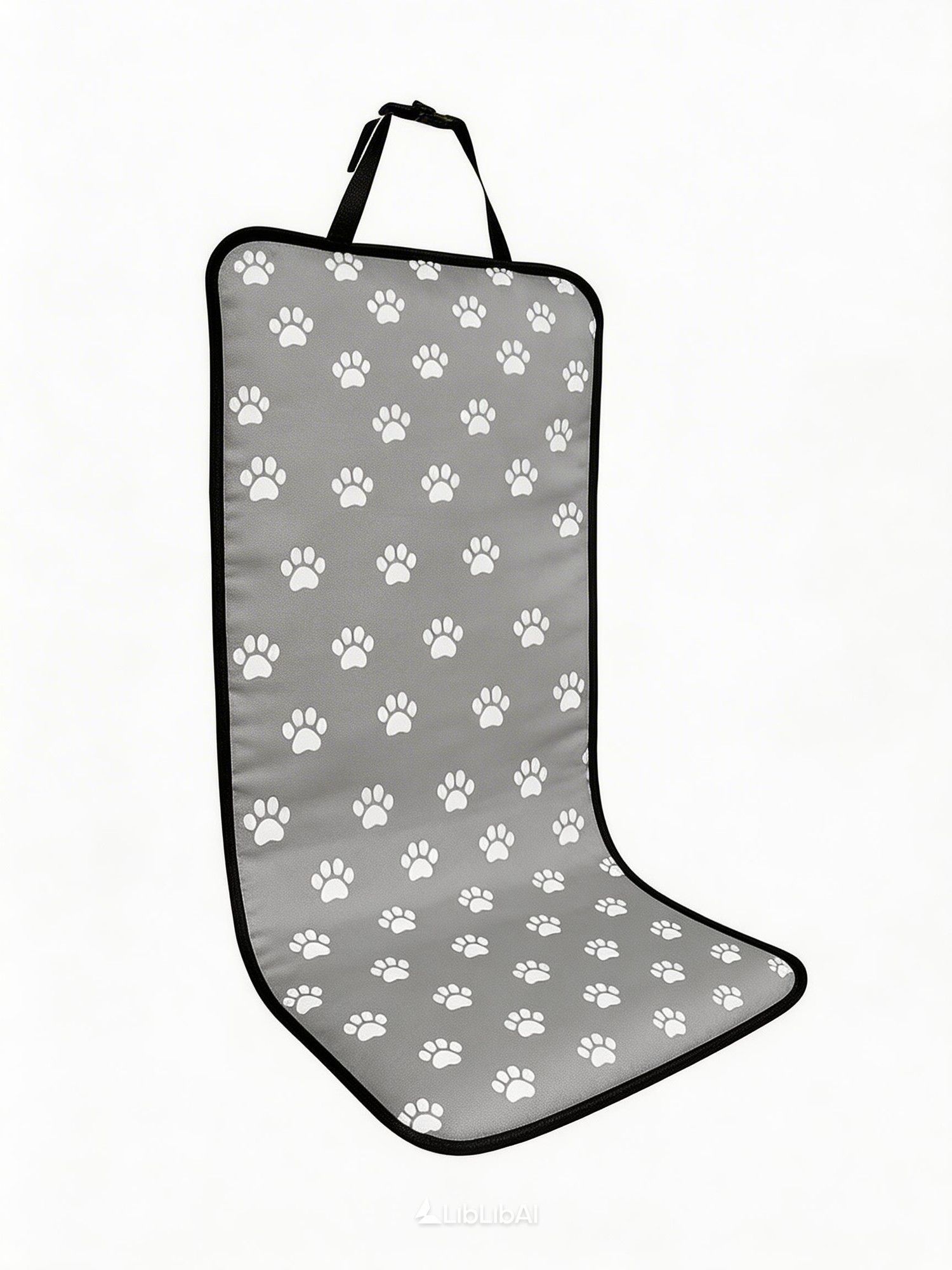 PetGrayPawPrintCarMat - Image 1
