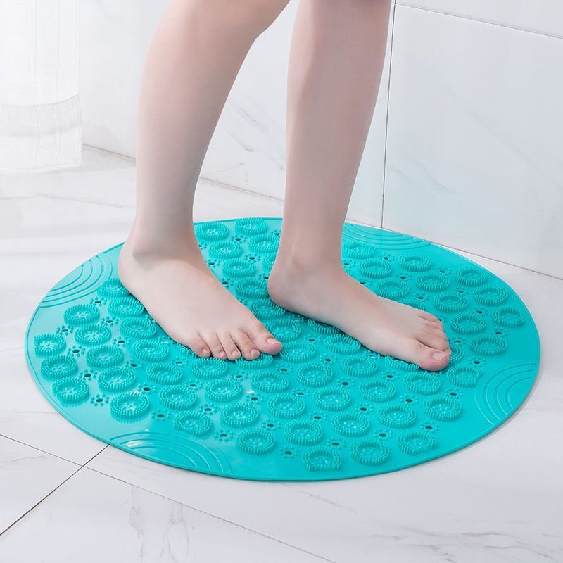 Green Round Non-Slip Massage Bath Mat 55×55cm - Image 8