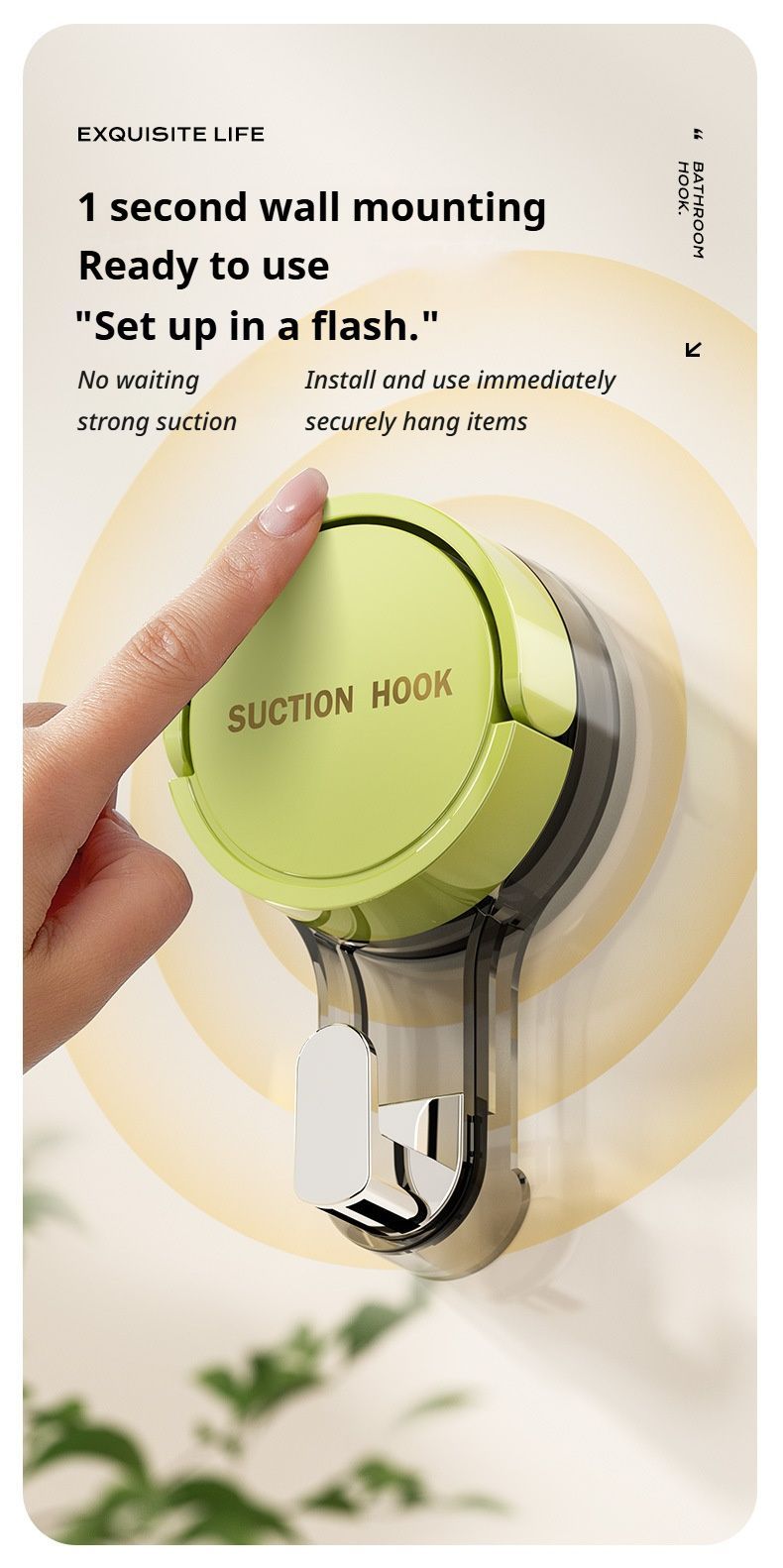 green Suction cup hook - Image 3