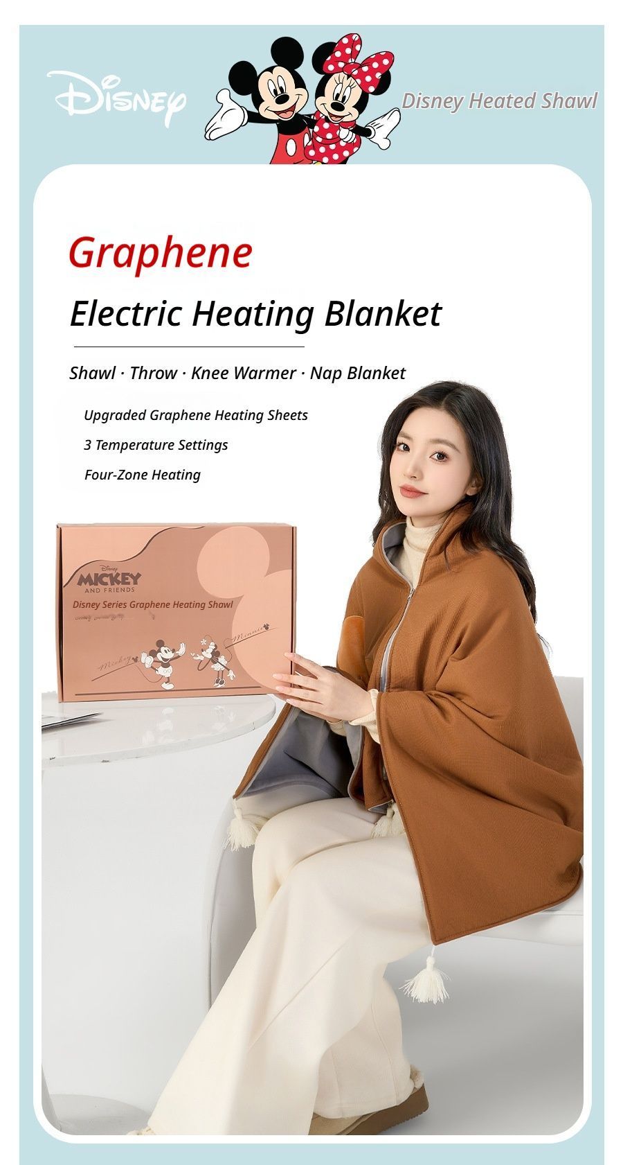 Heating Shawl - Pink - Image 2