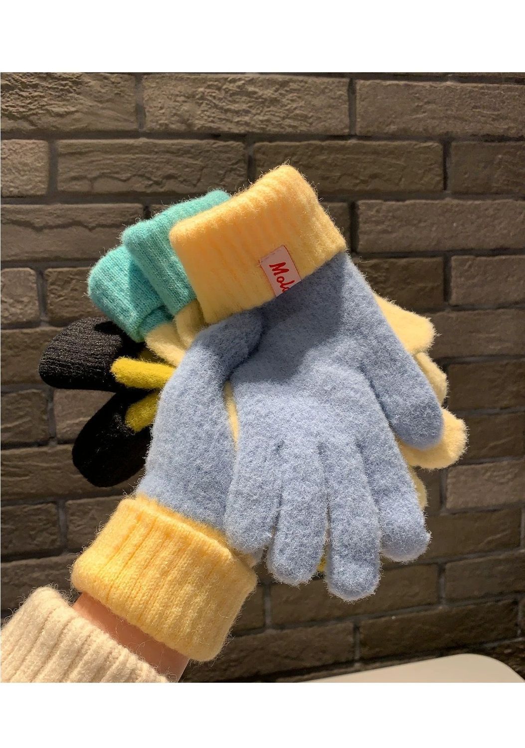 Knit Gloves Off White - Image 5