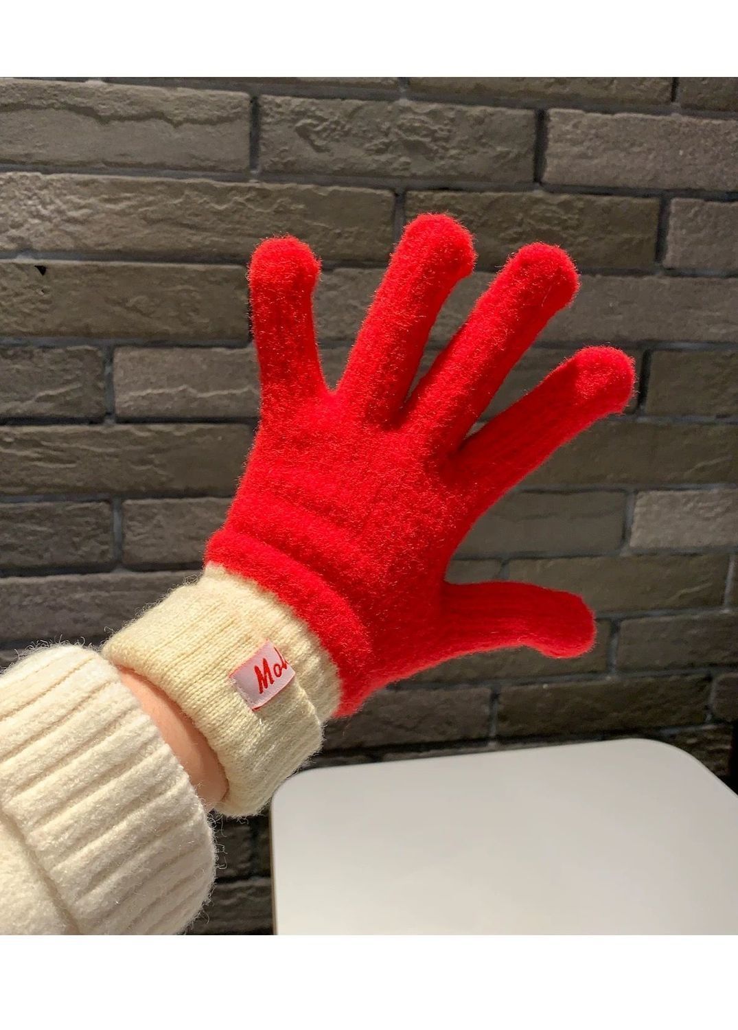 Knit Gloves Pink - Image 6