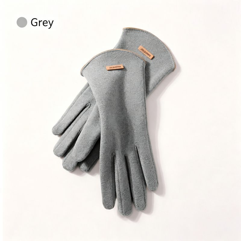 Ladies Winter Warm Cashmere Gloves DY43 Moonlight Gray - Image 1