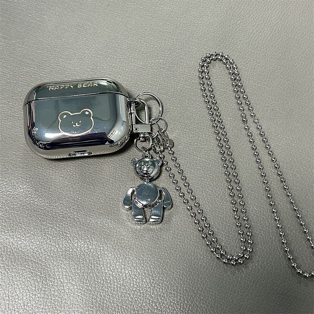 Laser Engraved Astronaut + Matching Keychain + Necklace AirPods 2 - Image 3