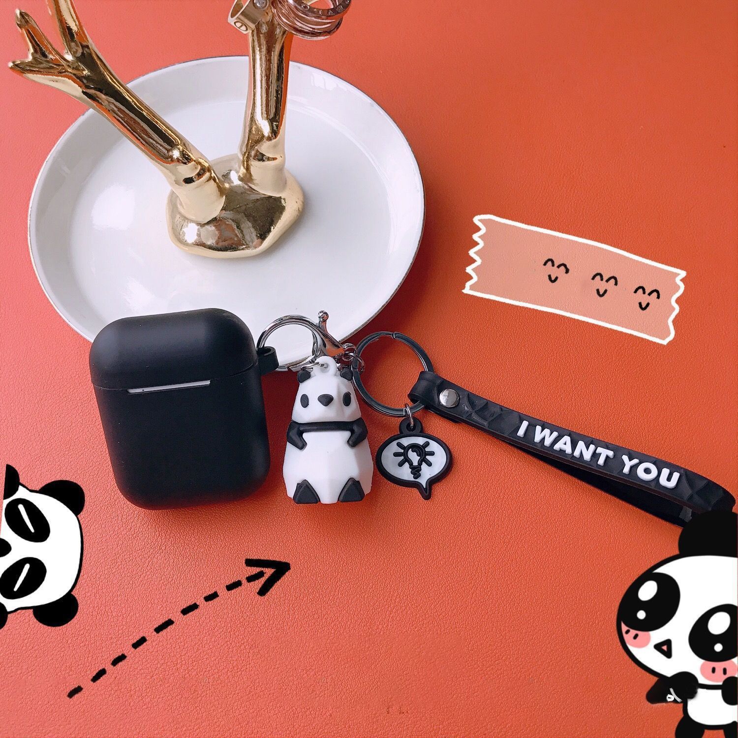 Light blue set + geometric cat Apple AirPods 3 - Image 4
