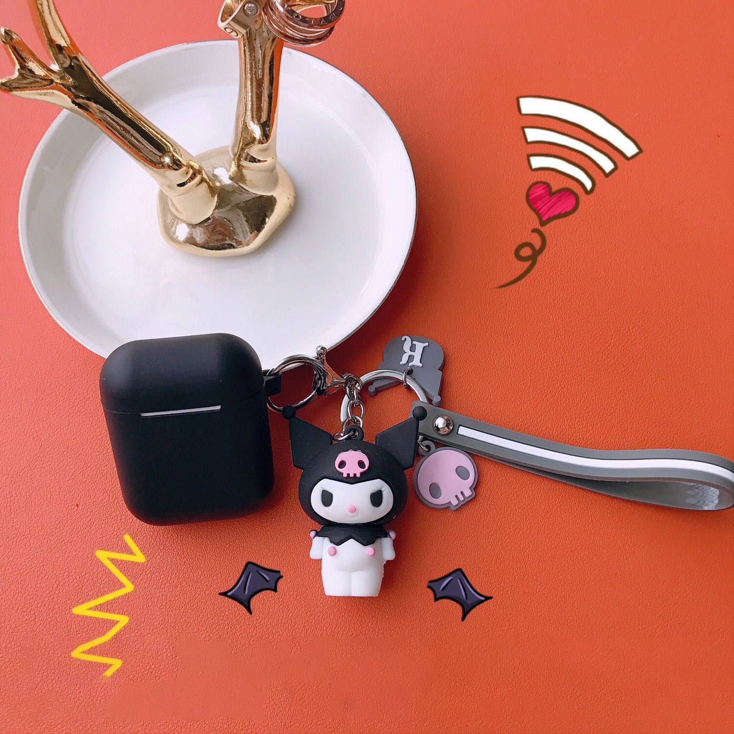 Light blue set + geometric cat Apple AirPods pro - Image 6