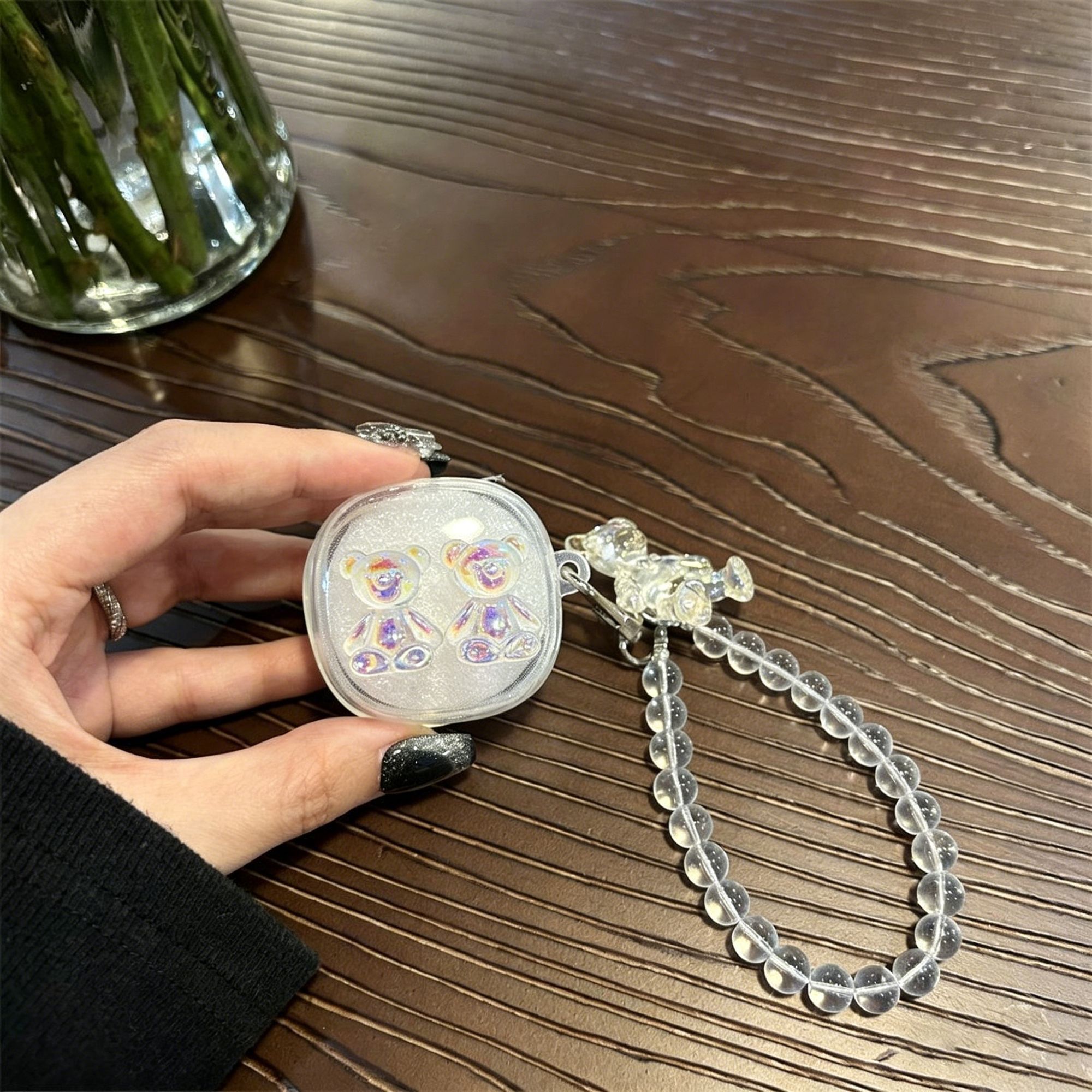 Little Bear Clear Earphone Case + Little Bear Clear Bracelet - Image 1