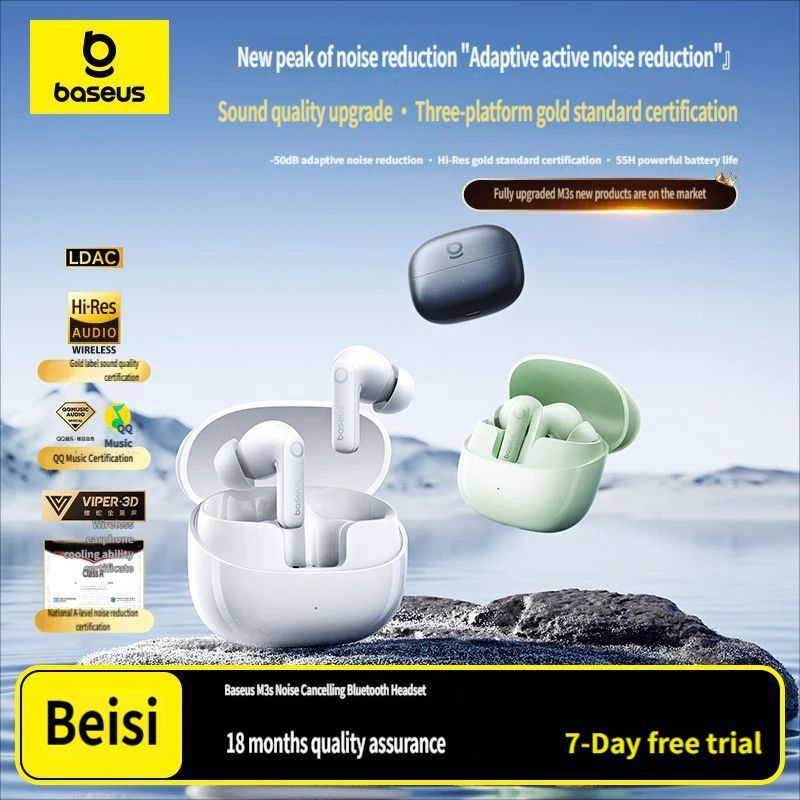M3s Bluetooth headset-White - Image 1