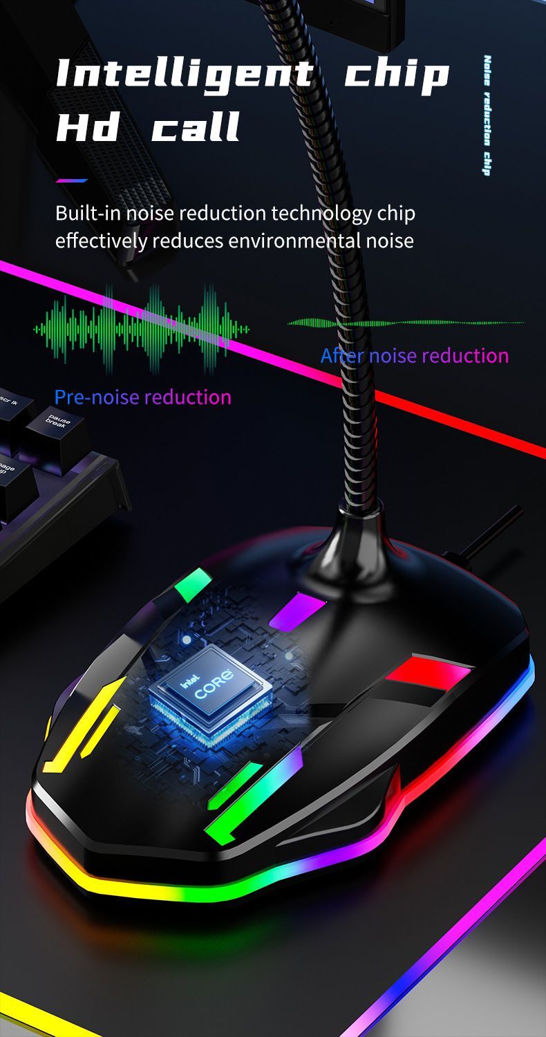 M9 Computer Noise Cancelling Microphone White - Image 8