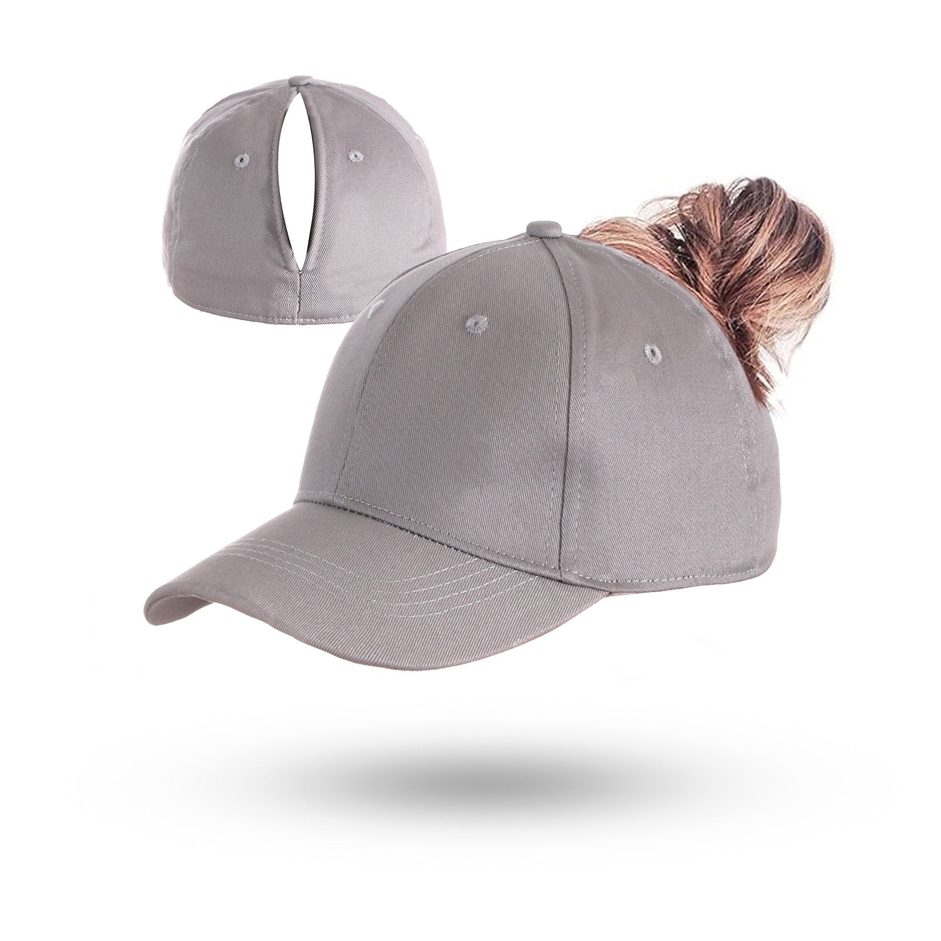 Magnetic Ponytail Cap Grey - Image 1