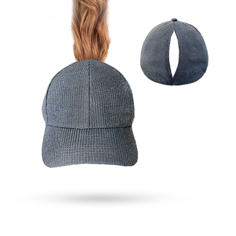 Magnetic Ponytail Cap Shimmering Grey - Image 1