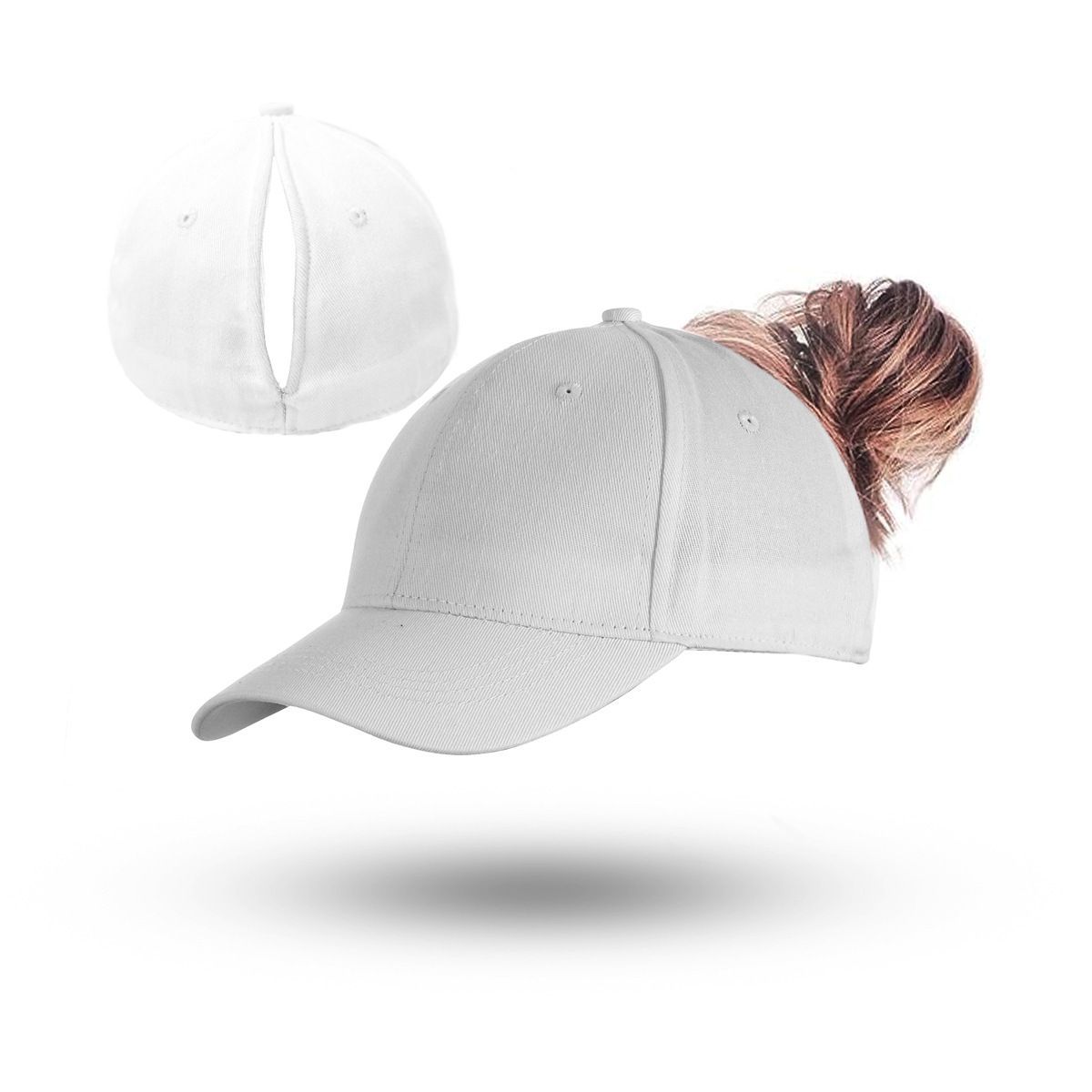 Magnetic Ponytail Cap Shimmering Grey - Image 2