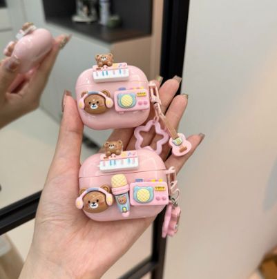 Music Bear Bluetooth Earphone Case + pendant AirPods 1/2 - Image 4