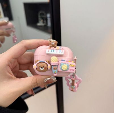 Music Bear Bluetooth Earphone Case + pendant AirPods Pro - Image 2