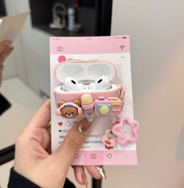 Music Bear Bluetooth Earphone Case + pendant AirPods Pro - Image 3