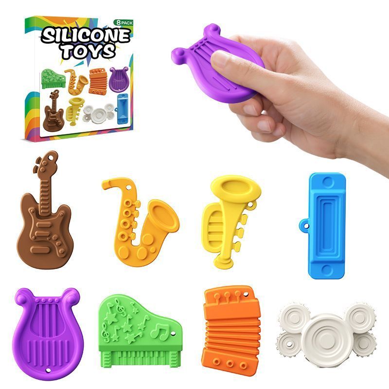 Musical Sensory Stone Toys - 8-piece Set - Image 1