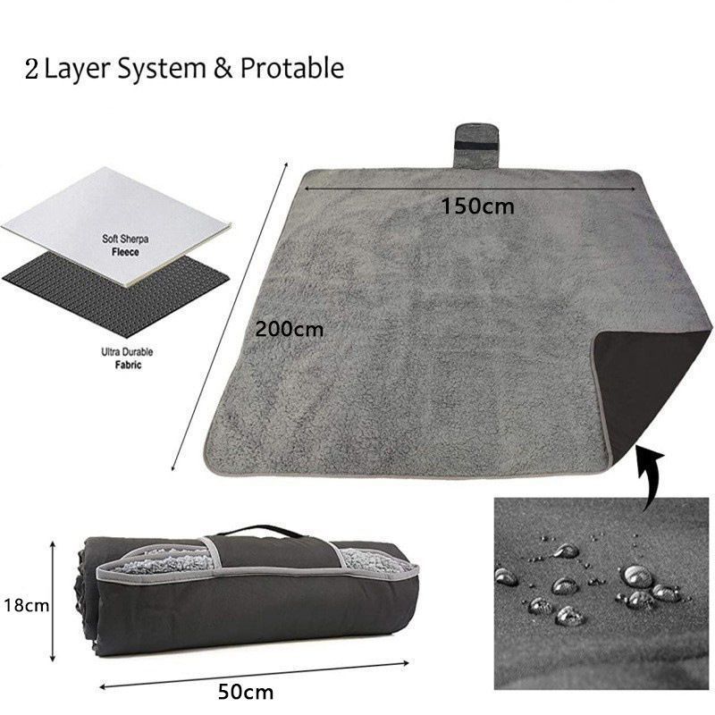 utdoor Camping Blanket - Black - Image 5