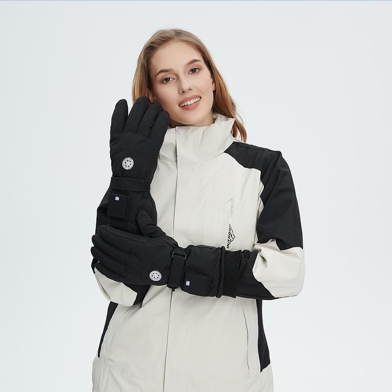 Outdoor Smart Heated Winter Gloves Black - Image 1