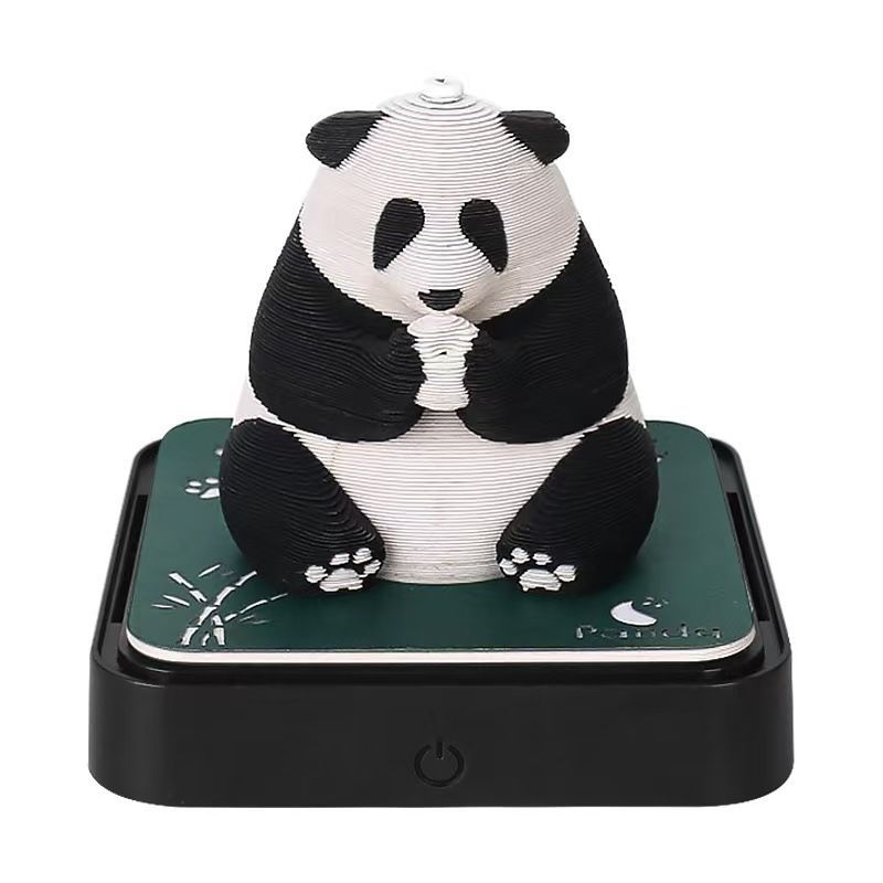 Panoramic Panda Sticky Notes with Light - Image 1
