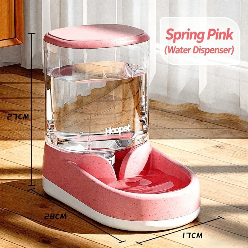 Pet automatic feeder-Pink Water Dispenser - Image 1
