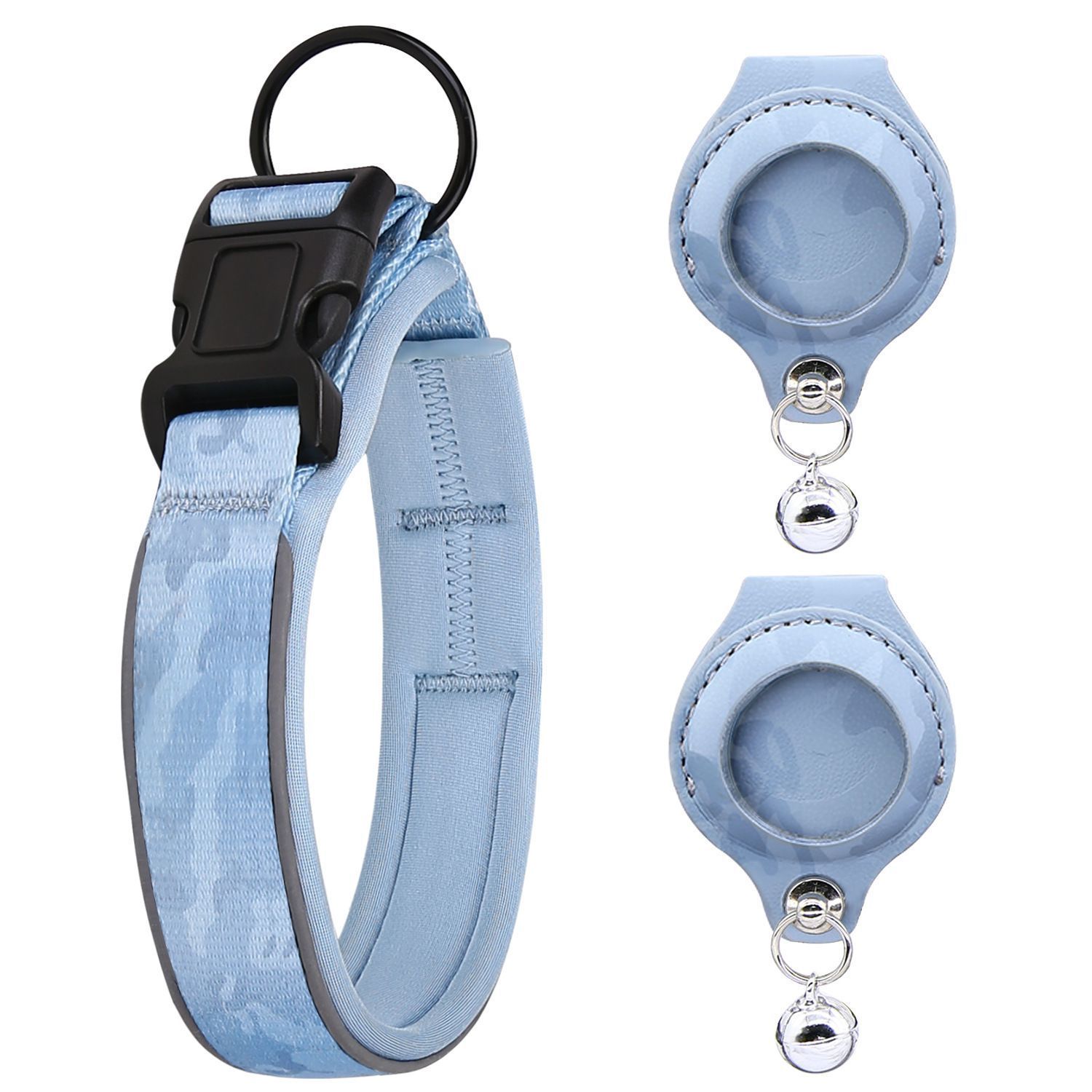 Pet positioning collar-Camo Blue 1Pair2-M-without locator - Image 1