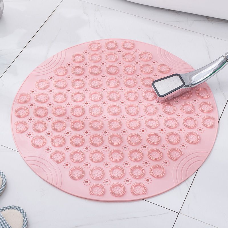 Pink Round Non-Slip Massage Bath Mat 30×30cm - Image 1