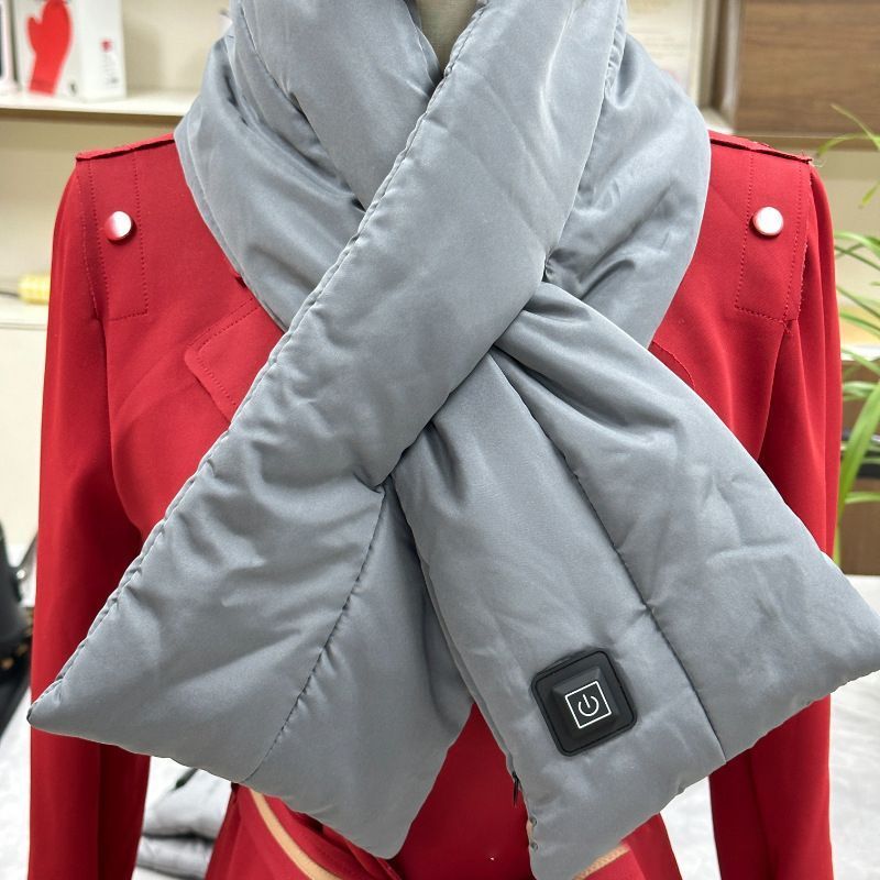Rechargeable Thickened Heated Scarf Dark Gray - Image 6