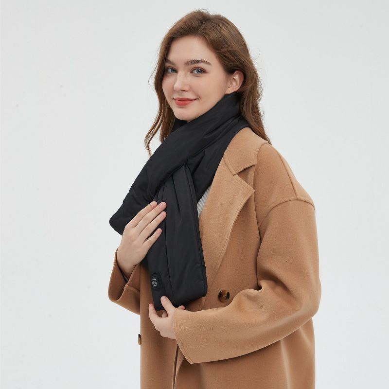 Rechargeable Thickened Heated Scarf Light Gray - Image 5