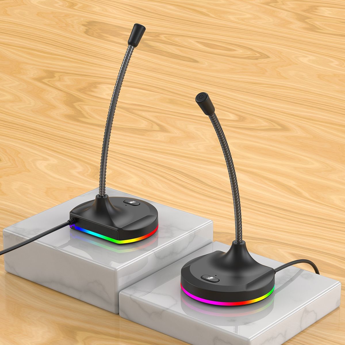 RGB Desktop Microphone Standard Model Black - Image 1