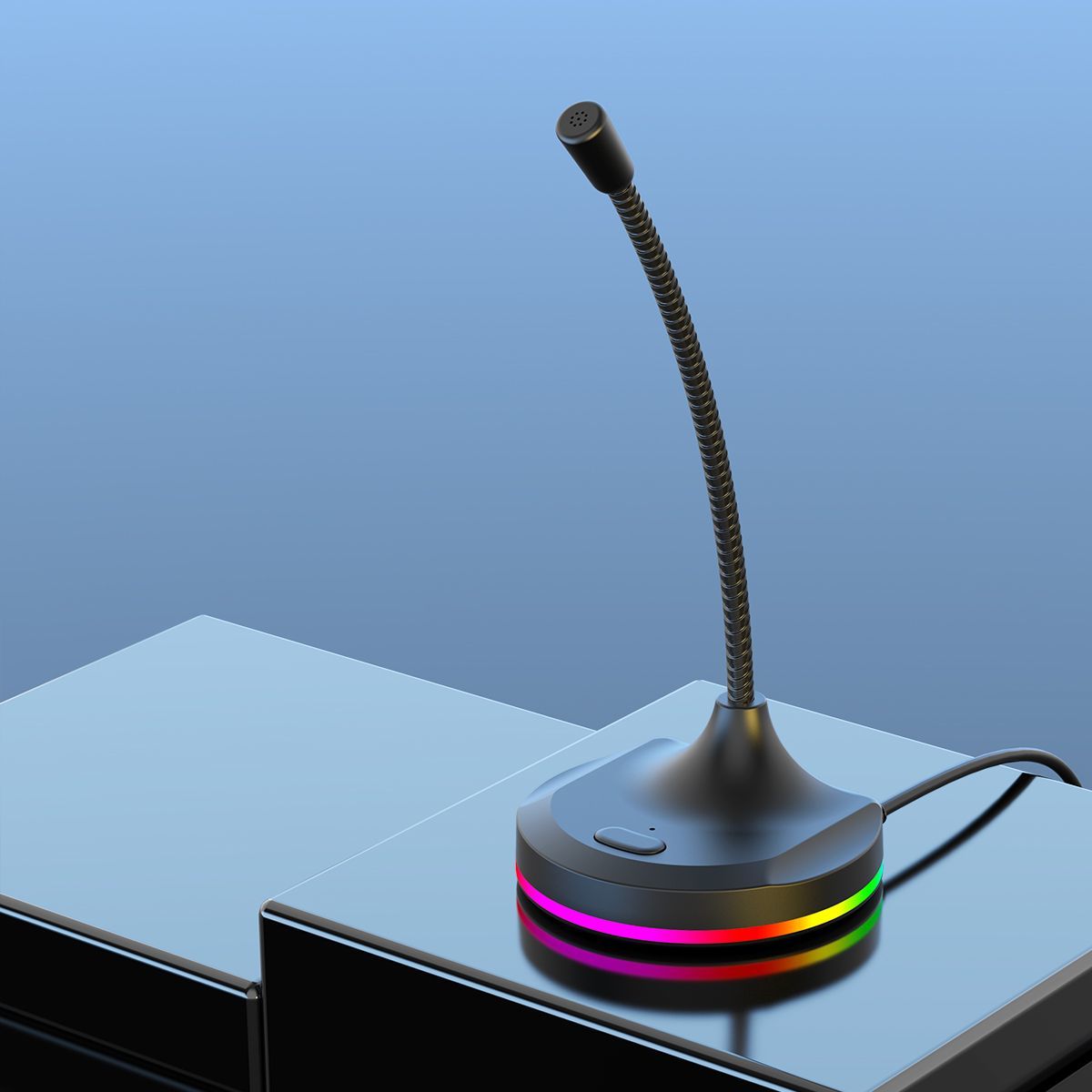 RGB Desktop Microphone Standard Model Black - Image 2