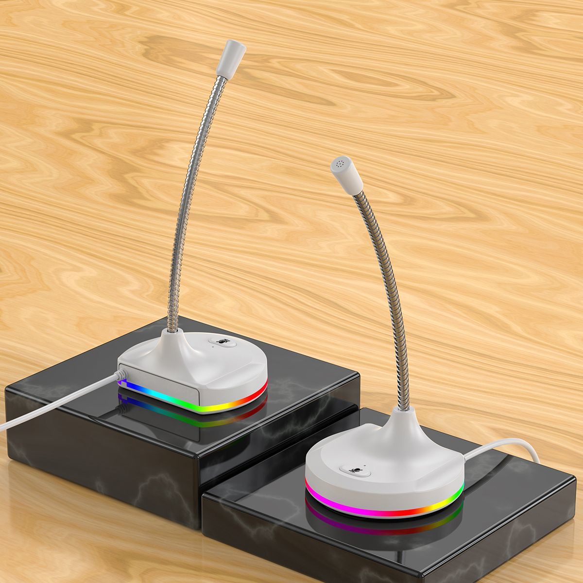 RGB Desktop Microphone Standard Model White - Image 1