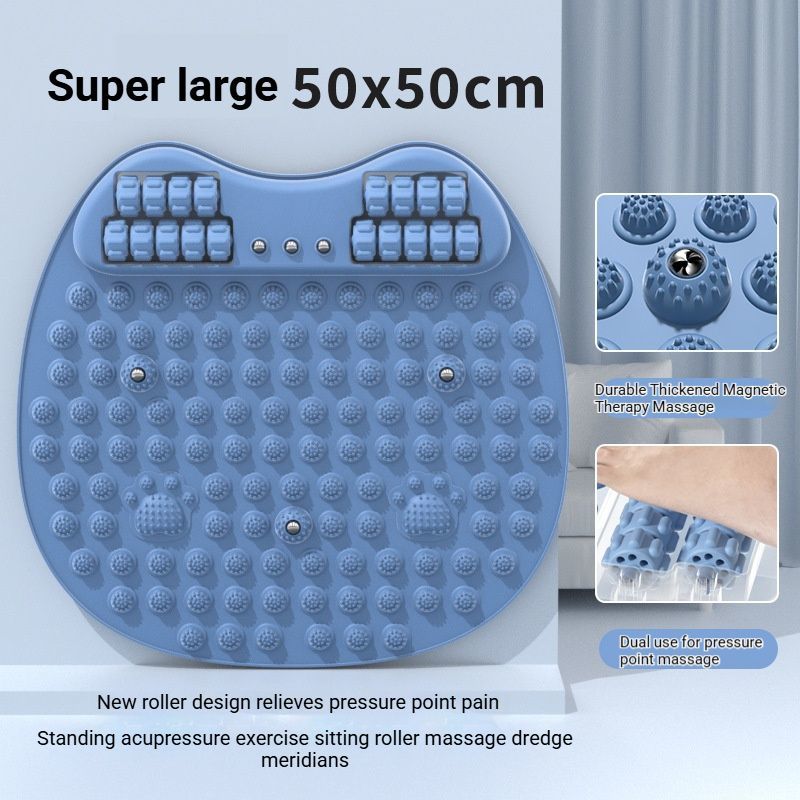 AcupressureMatwithRollers-Blue - Image 1