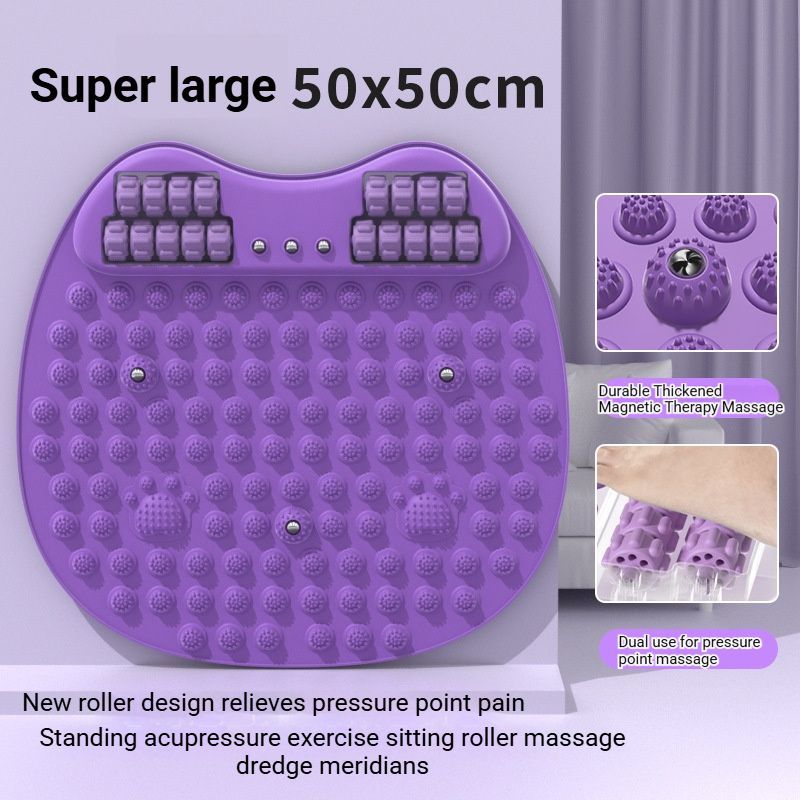 AcupressureMatwithRollers-Purple - Image 1