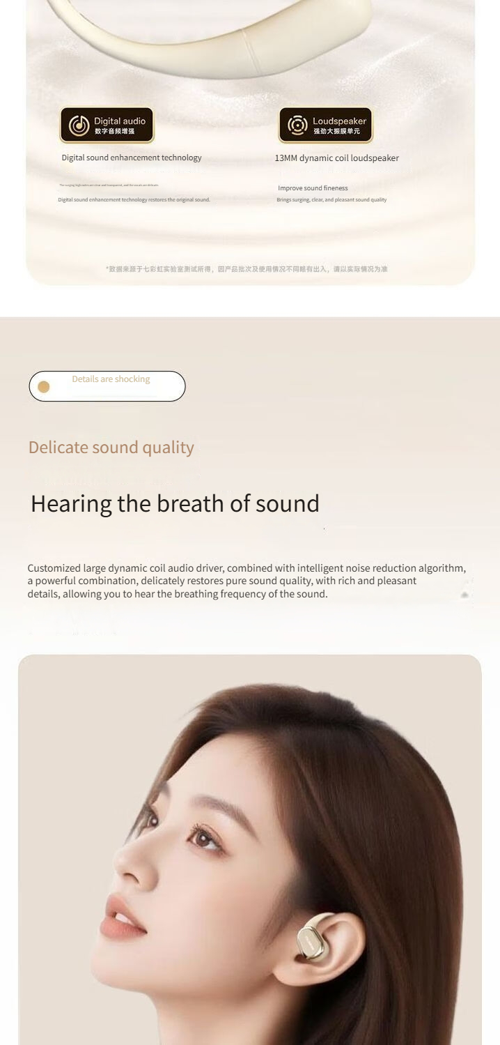 S16 Bluetooth headset-Beige - Image 6