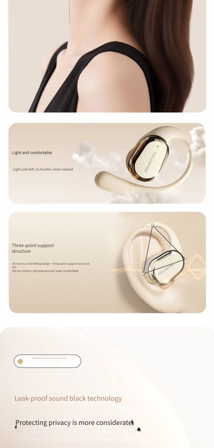 S16 Bluetooth headset-Beige - Image 7