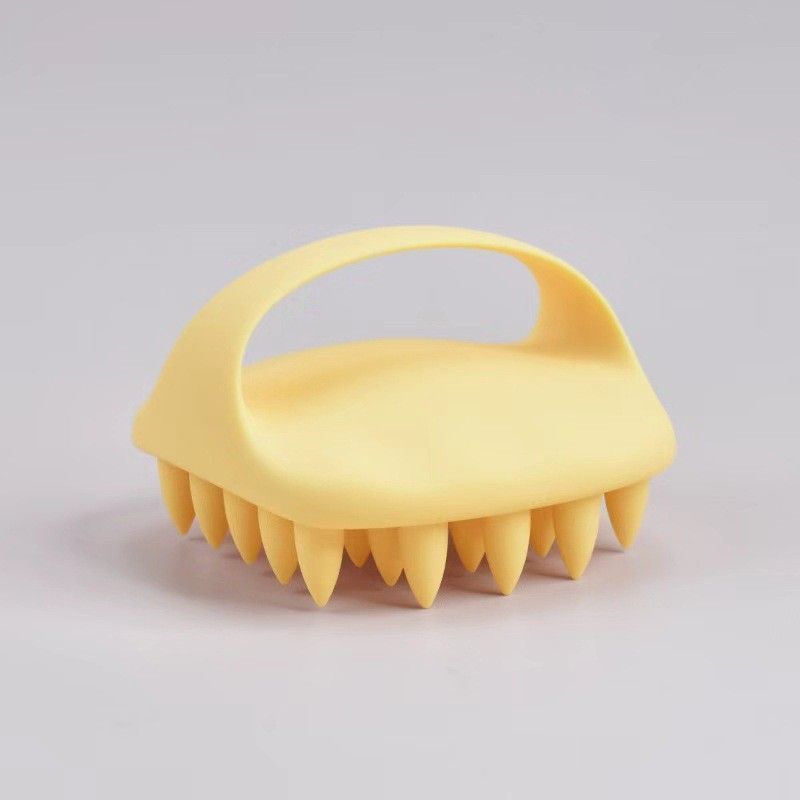 Scalp Massage Shampoo Brush-Cream Yellow - Image 1