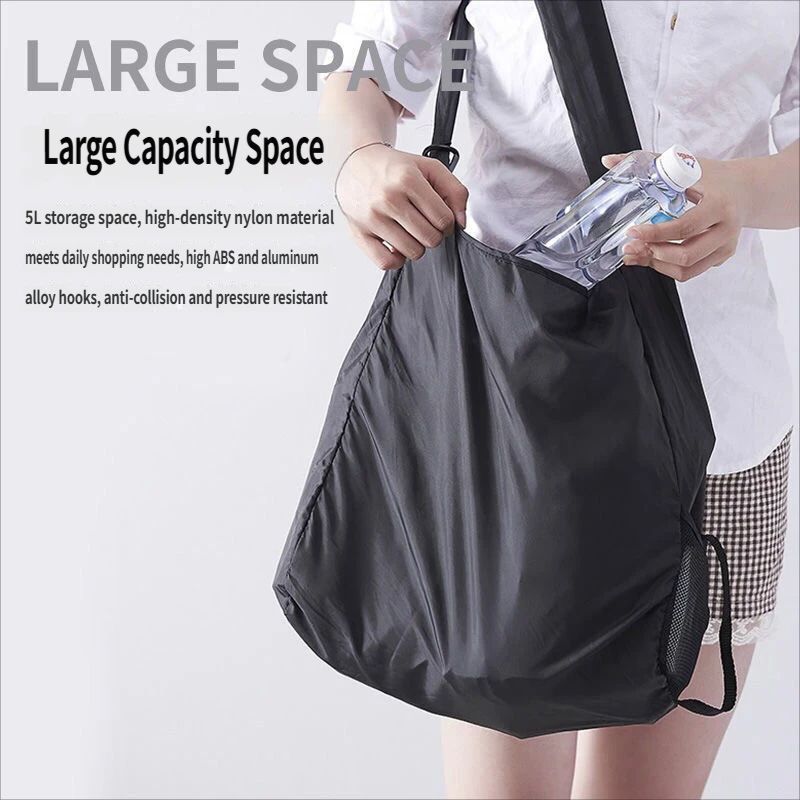 Portable folding shopping bag-Blue - Image 5