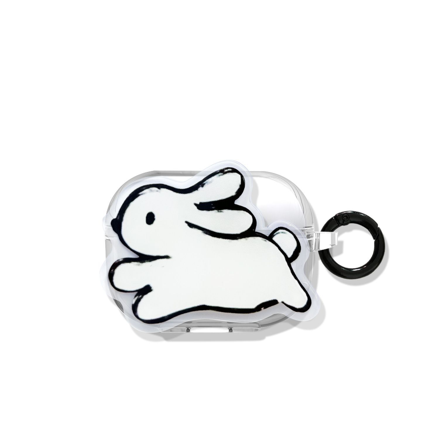 Shy Pink-faced Rabbit + Round Ring Apple AirPods Pro - Image 4