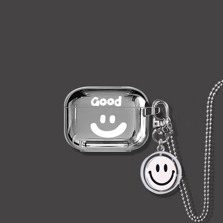 Smiley Face AirPods Pro 2 Case+Keyring+Necklace - Image 1