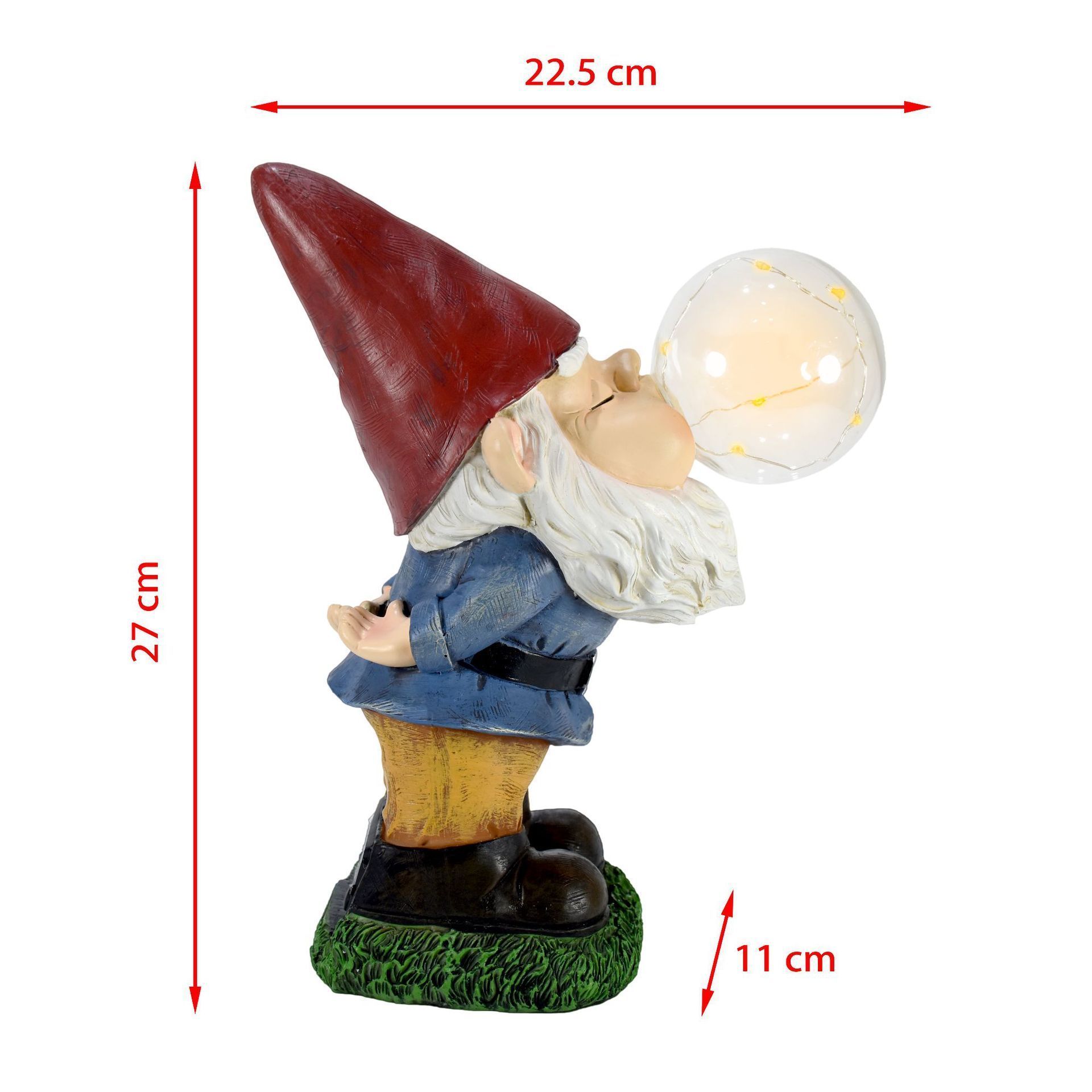 Solar Garden Light - Elf Blowing Bubbles - Image 2