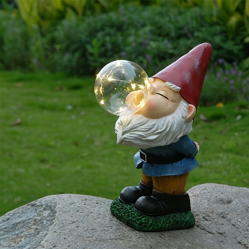Solar Garden Light - Elf Blowing Bubbles - Image 3